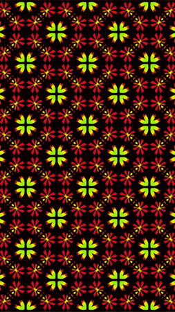 Ornate geometric pattern and abstract multicolored background