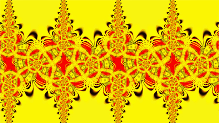 Ornate geometric pattern and artfully abstract multicolored background
