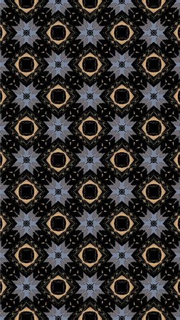Ornate geometric pattern and abstract multicolored background