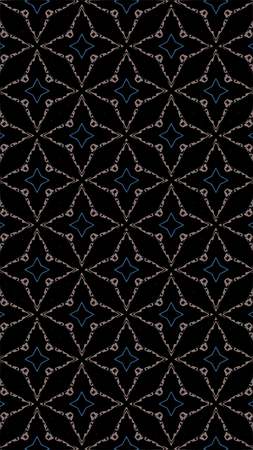 Ornate geometric pattern and abstract multicolored background