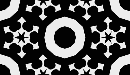 Pattern tile, ornate geometric pattern and two-tone abstract backgroundの写真素材