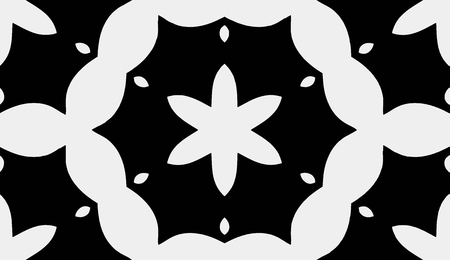 Pattern tile, ornate geometric pattern and two-tone abstract backgroundの写真素材