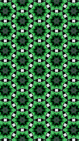 Ornate geometric pattern and abstract multicolored background