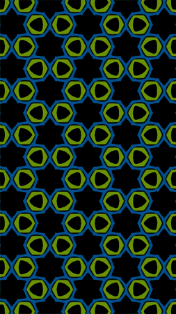 Ornate geometric pattern and abstract multicolored background