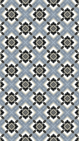 Ornate geometric pattern and abstract multicolored background