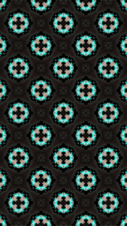 Ornate geometric pattern and abstract multicolored background