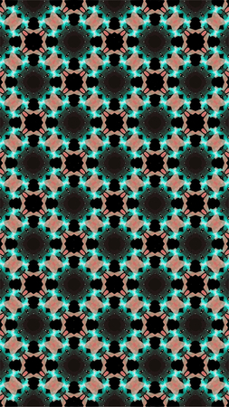 Ornate geometric pattern and abstract multicolored background