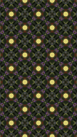 Ornate geometric pattern and abstract multicolored background