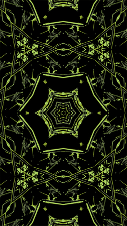 Ornate geometric pattern and abstract multicolored background