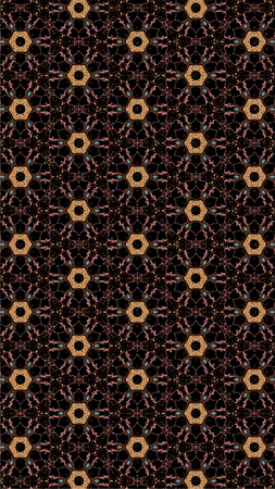 Ornate geometric pattern and abstract multicolored background
