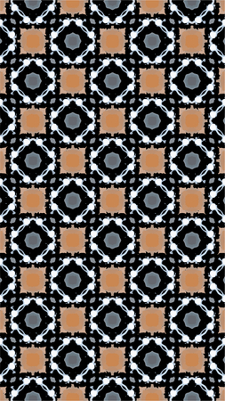 Ornate geometric pattern and abstract multicolored background