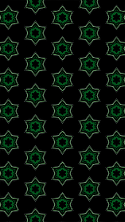 Ornate geometric pattern and abstract multicolored background