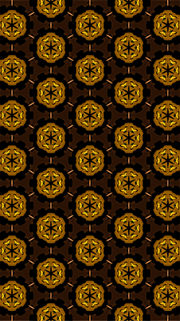 Ornate geometric pattern and abstract multicolored background