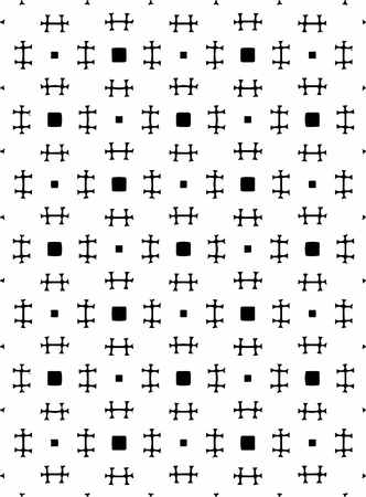 Black and white ornate geometric pattern and abstract backgroundの写真素材