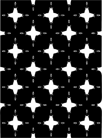 Black and white ornate geometric pattern and abstract backgroundの写真素材