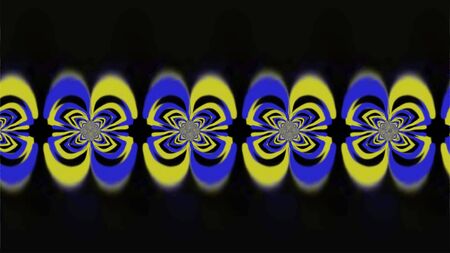 Ornate geometric pattern and artfully abstract multicolored background