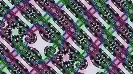 Ornate geometric pattern and artfully abstract multicolored background