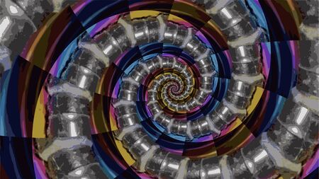 Ornate geometric pattern and artfully abstract multicolored backgroundの写真素材