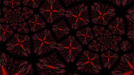 Ornate geometric pattern and artfully abstract multicolored backgroundの写真素材