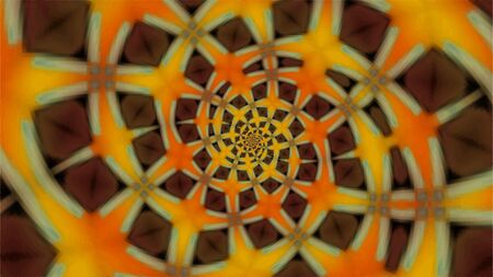 Ornate geometric pattern and artfully abstract multicolored background