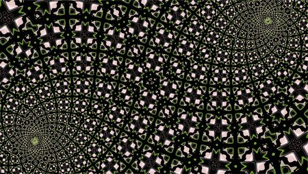 Ornate geometric pattern and artfully abstract multicolored background