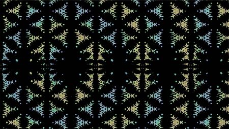 Ornate geometric pattern and artfully abstract multicolored background