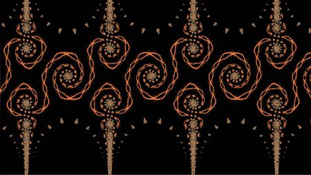 Ornate geometric pattern and artfully abstract multicolored background