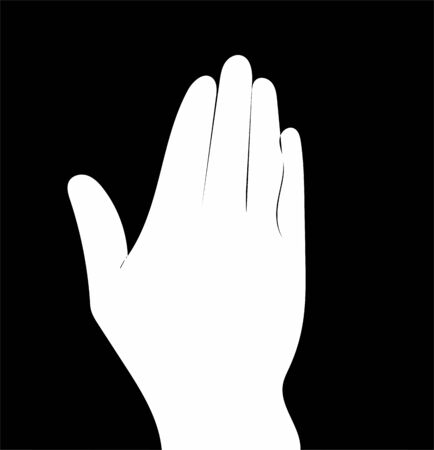 Artfully and ornate image of one hand in black and white colors opticsの写真素材