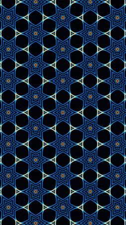 Ornate geometric pattern and abstract multicolored background
