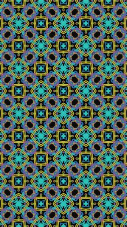 Ornate geometric pattern and abstract multicolored background
