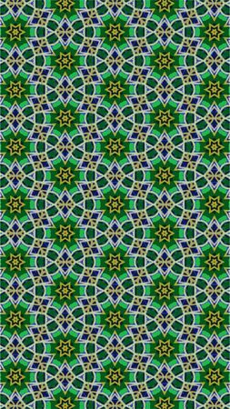 Ornate geometric pattern and abstract colored background