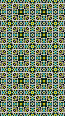 Ornate geometric pattern and abstract multicolored background