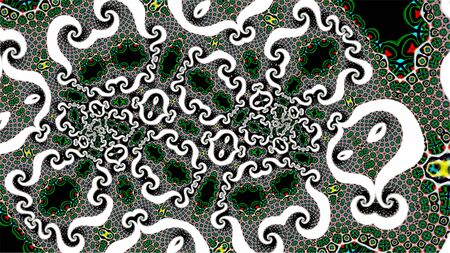 Ornate geometric pattern and abstract colored background