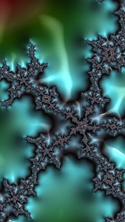Artfully 3D rendering fractal, fanciful abstract illustration and colorful designed patternの写真素材