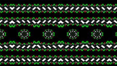 Ornate geometric pattern and artfully abstract multicolored background