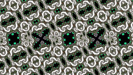 Ornate geometric pattern and artfully abstract multicolored background