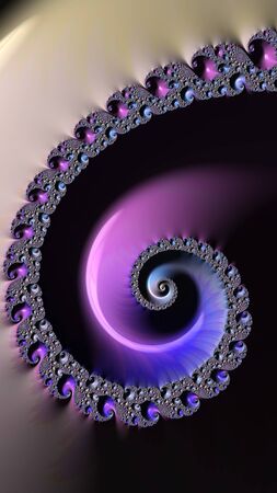 Artfully 3D rendering fractal, fanciful abstract illustration and colorful designed patternの写真素材