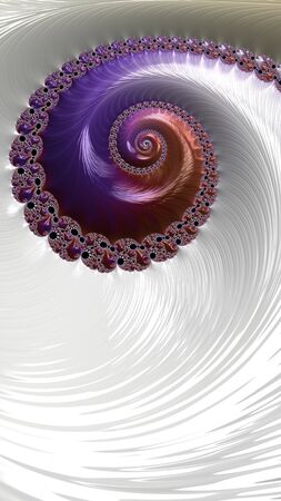 Artfully 3D rendering fractal, fanciful abstract illustration and colorful designed patternの写真素材