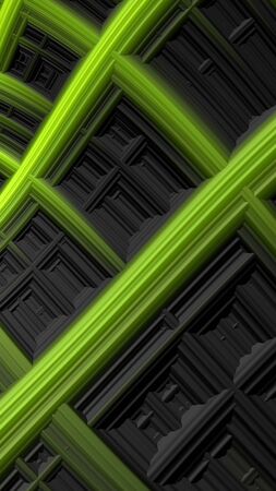 Artfully 3D rendering fractal, fanciful abstract illustration and colorful designed patternの写真素材