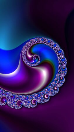 Artfully 3D rendering fractal, fanciful abstract illustration and colorful designed patternの写真素材