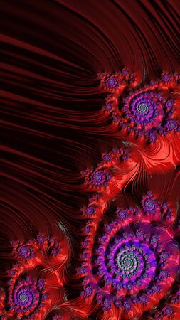 Artfully 3D rendering fractal, fanciful abstract illustration and colorful designed patternの写真素材