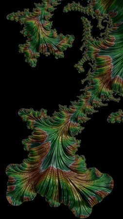 Artfully 3D rendering fractal, fanciful abstract illustration and colorful designed patternの写真素材