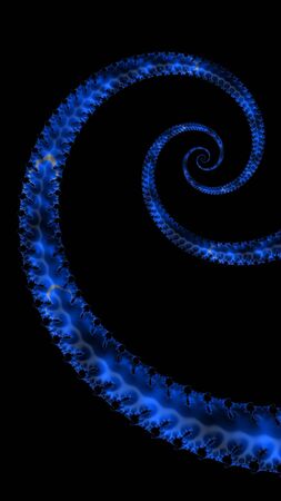 Artfully 3D rendering fractal, fanciful abstract illustration and colorful designed pattern