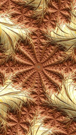 Artfully 3D rendering fractal, fanciful abstract illustration and colorful designed patternの写真素材