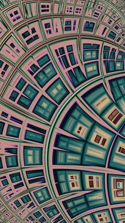Artfully 3D rendering fractal, fanciful abstract illustration and colorful designed pattern