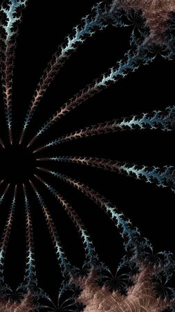 Artfully 3D rendering fractal, fanciful abstract illustration and colorful designed patternの写真素材
