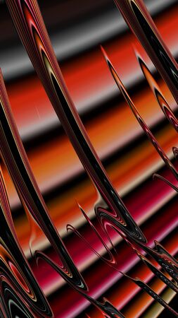 Artfully 3D rendering fractal, fanciful abstract illustration and colorful designed patternの写真素材