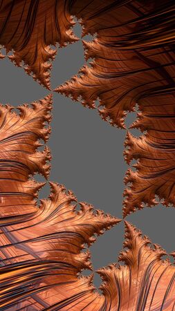 Artfully 3D rendering fractal, fanciful abstract illustration and colorful designed patternの写真素材