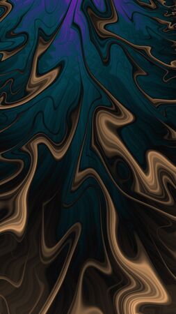 Artfully 3D rendering fractal, fanciful abstract illustration and colorful designed patternの写真素材