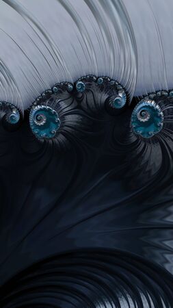 Artfully 3D rendering fractal, fanciful abstract illustration and colorful designed pattern